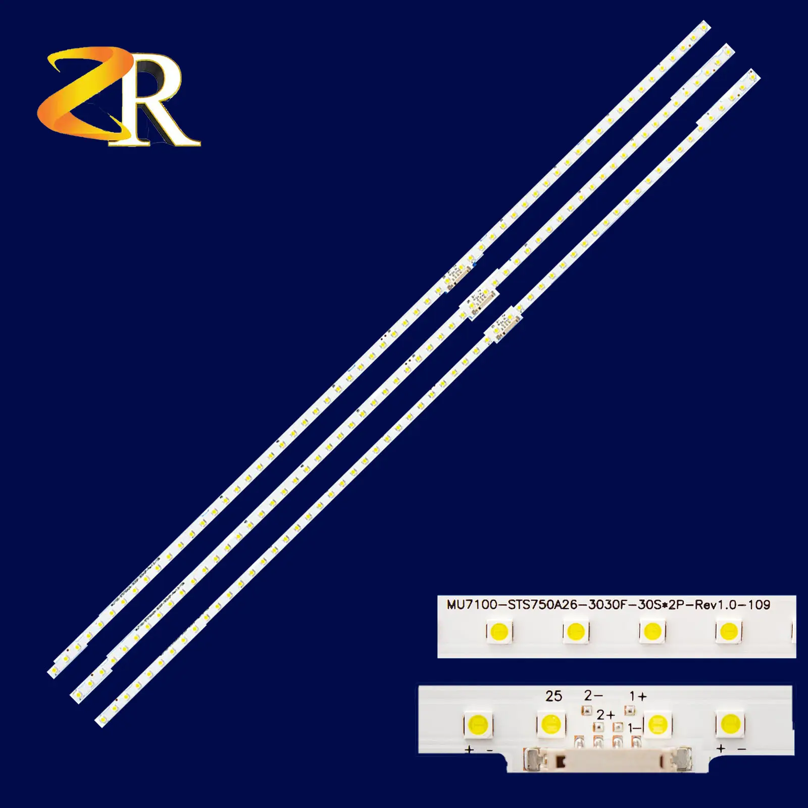 Back Light Strip LED TV For 75inch NU7100 NU7100 STS750A26_3030F, TV HG75AJ690UJXXZ 3PCS/SET 545MM TV LED BACKLIGHT