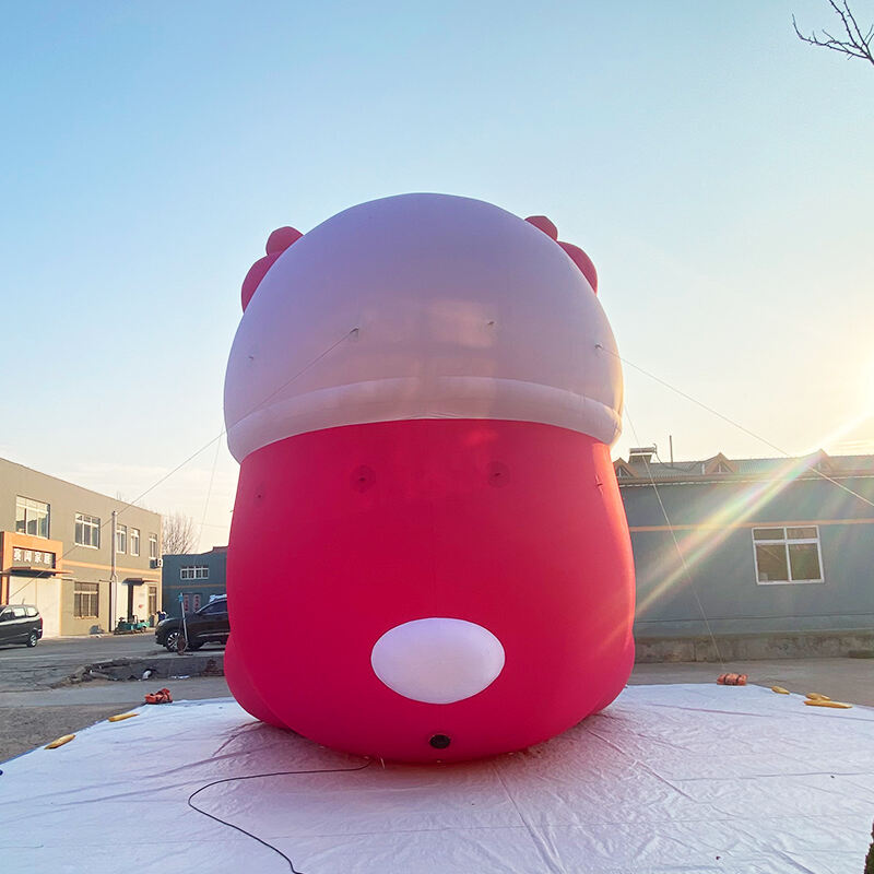 Inflatable pink bear