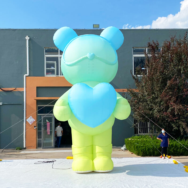 Inflatable gradient bear with lights