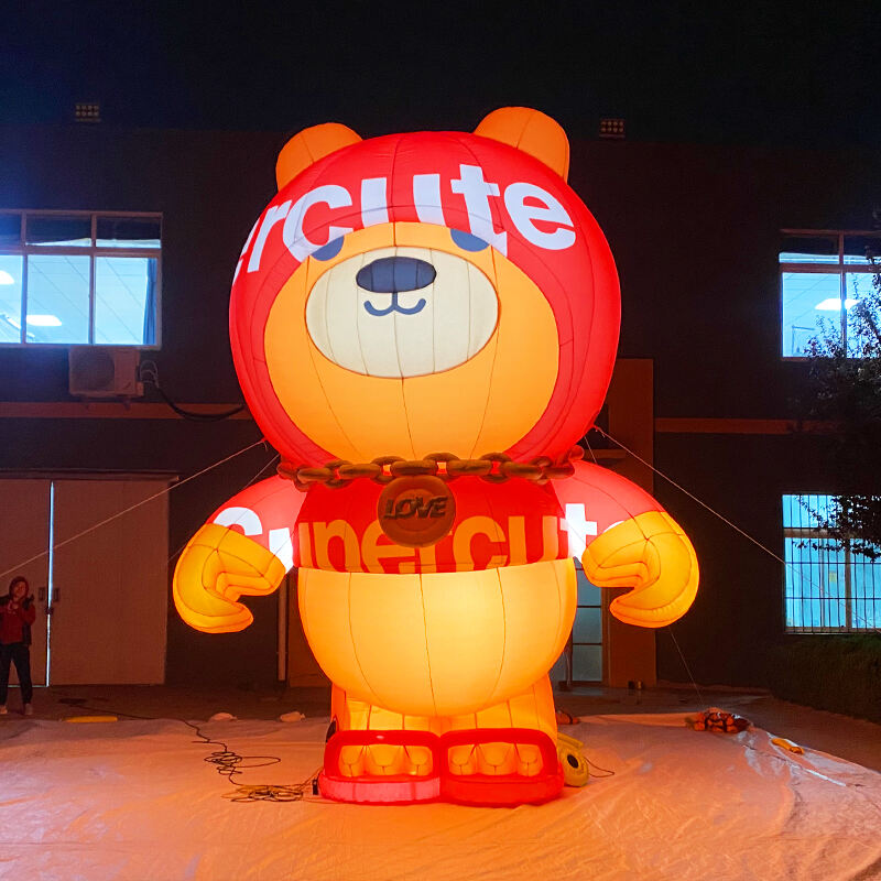 Inflatable bear with lights