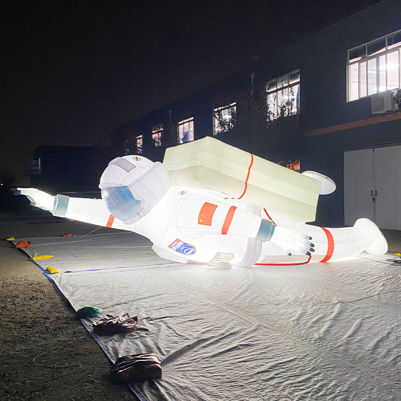 Inflatable astronaut with lights