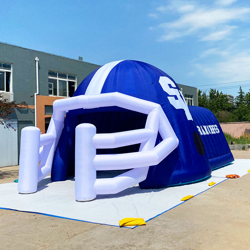 Inflatable Blue helmet tunnel