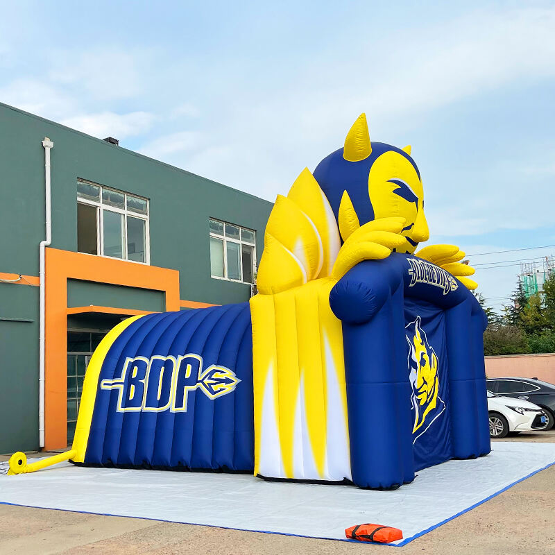 Inflatable Blue Devil tunnel