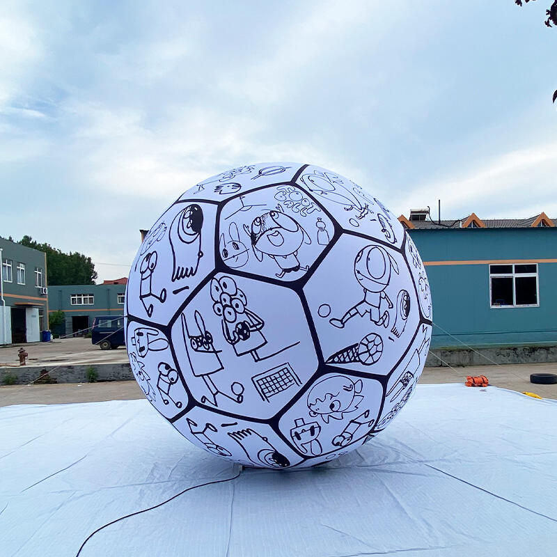 Inflatable creative graffiti football