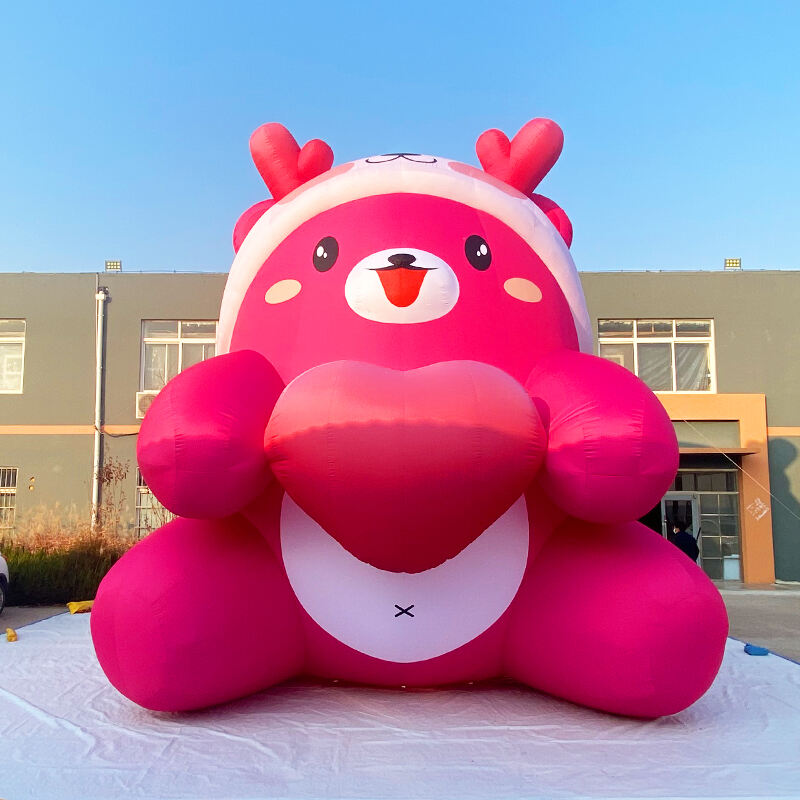 Inflatable pink bear