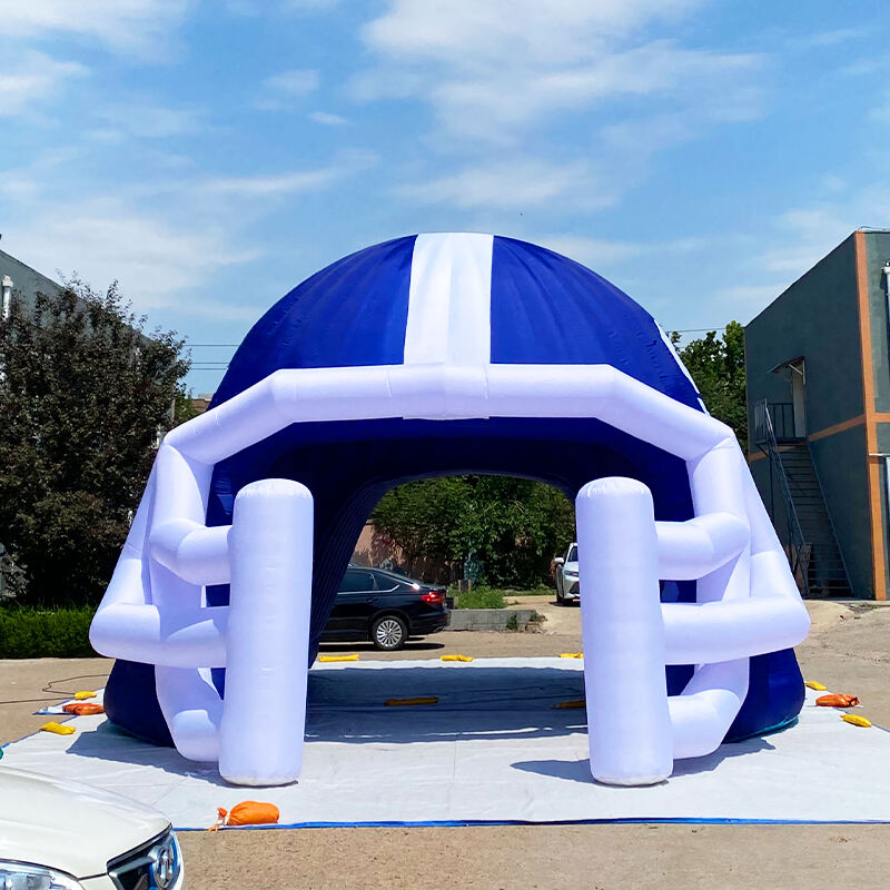 Inflatable Blue helmet tunnel