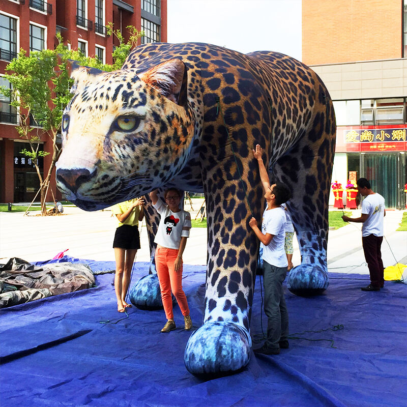 Inflatable giant simulated Leopard