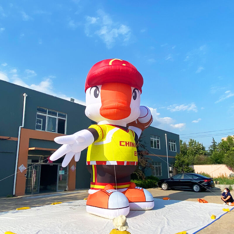 Inflatable Goose in baseball uniform 2