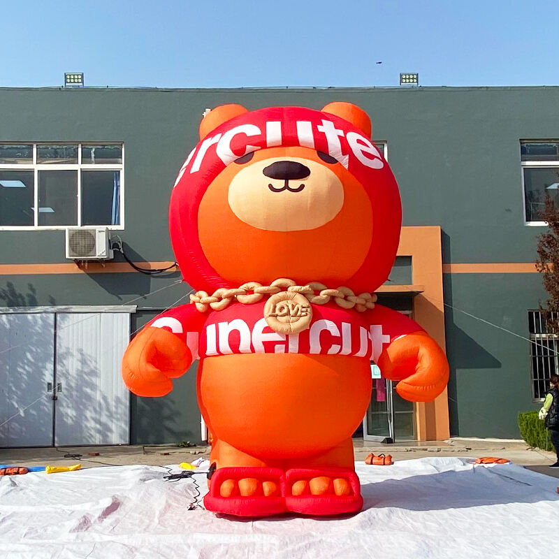 Inflatable bear with lights