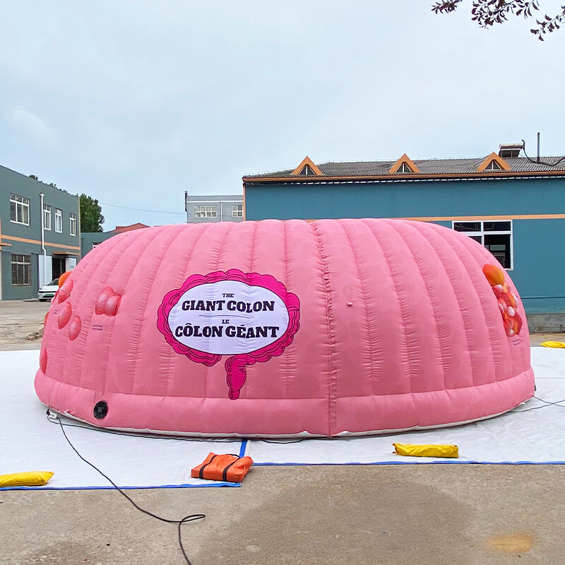 Inflatable the large intestine tunnel