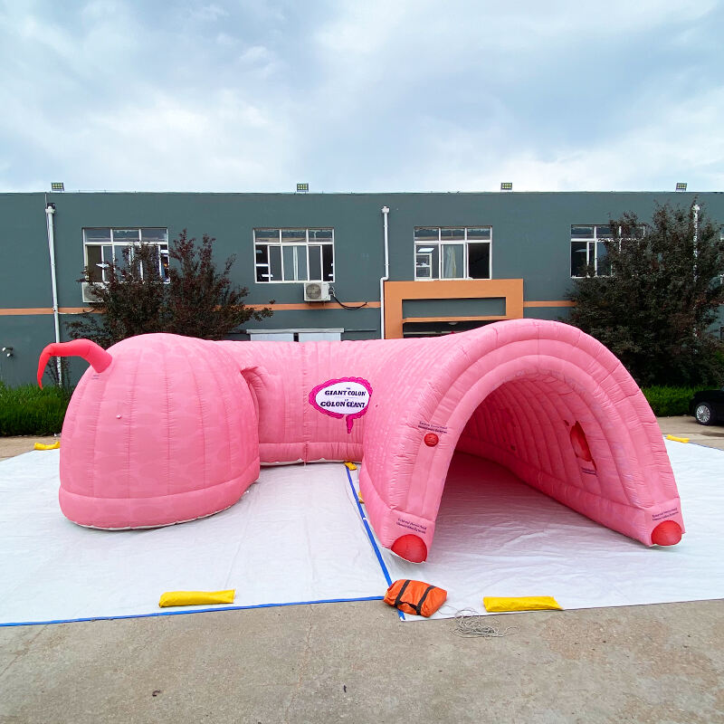 Inflatable the large intestine tunnel