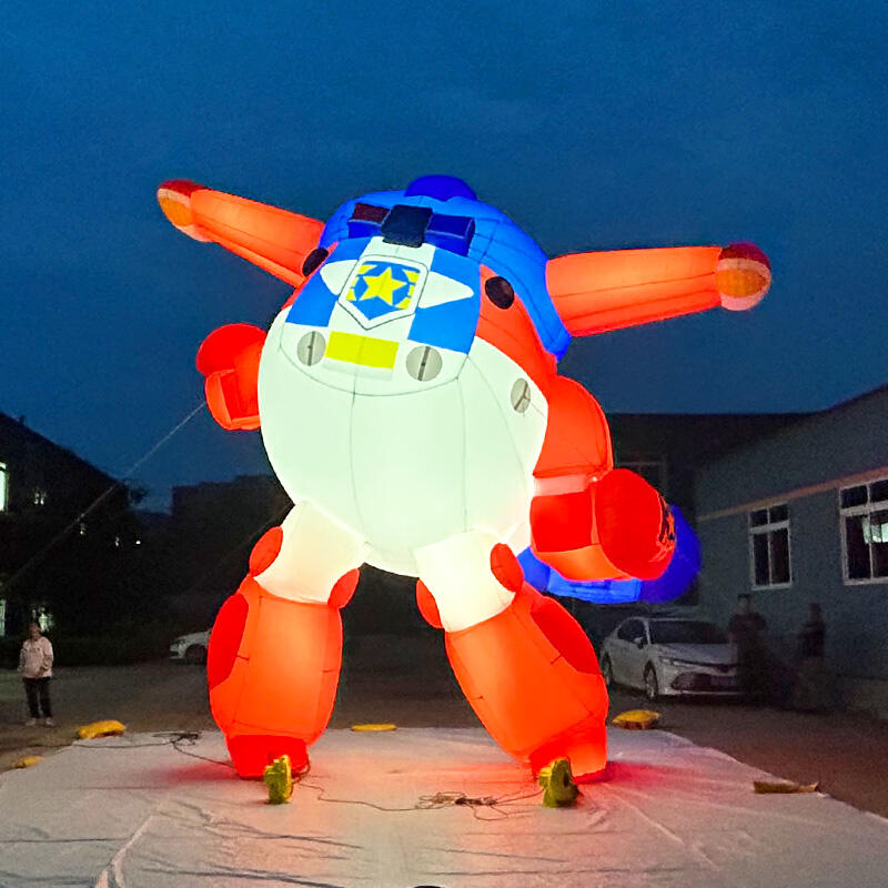 Inflatable characters with lights