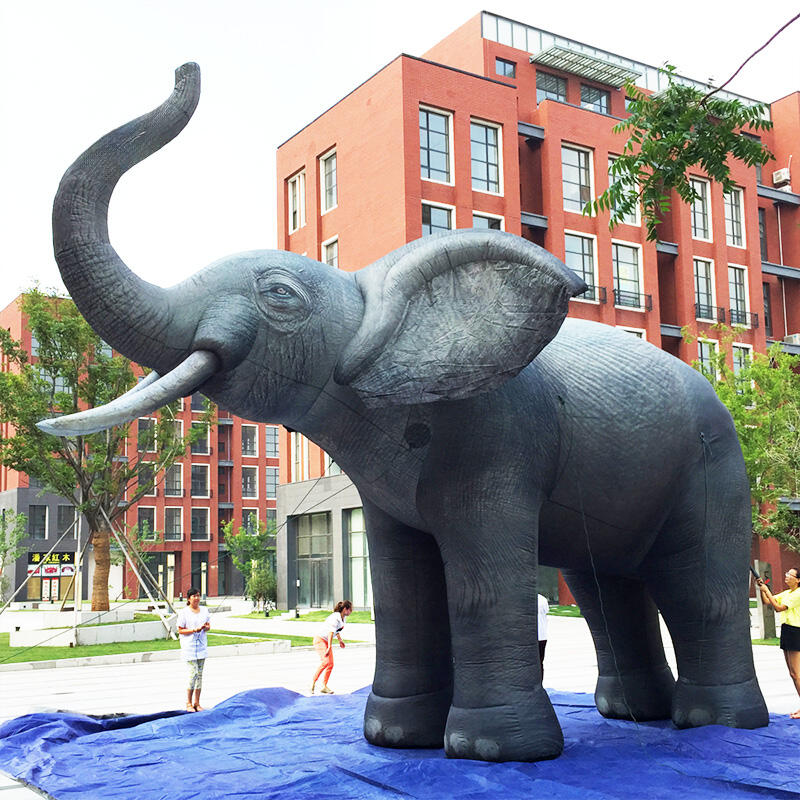 Inflatable giant simulated elephant