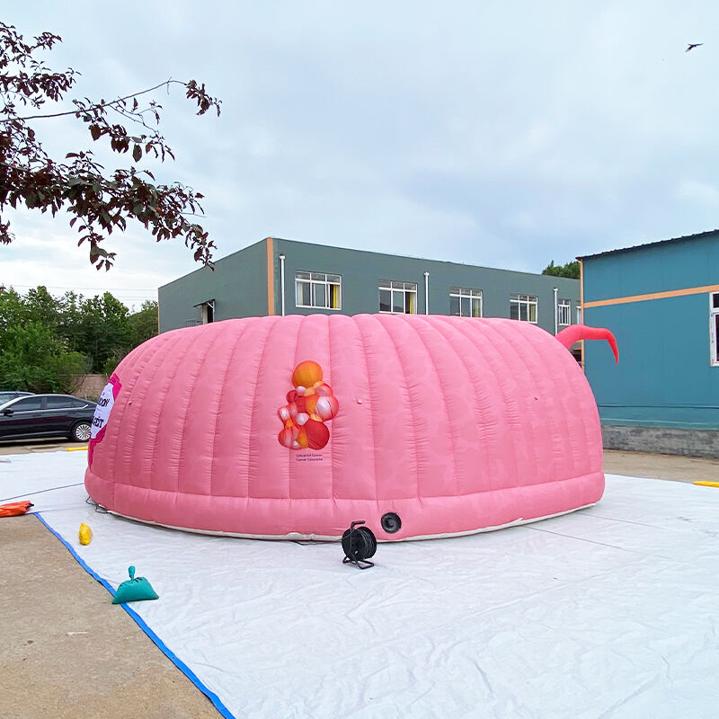 Inflatable the large intestine tunnel