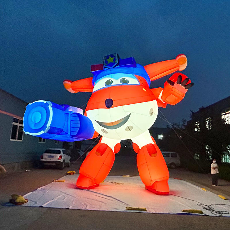 Inflatable characters with lights