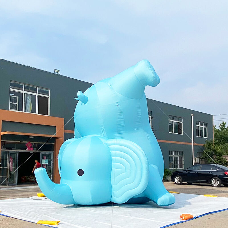 Inflatable blue elephant