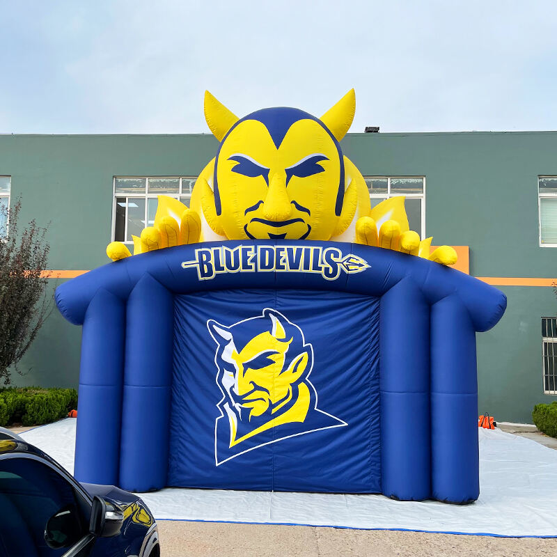 Inflatable Blue Devil tunnel