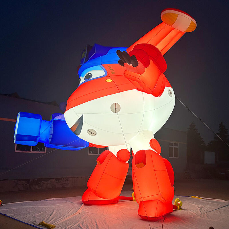 Inflatable characters with lights