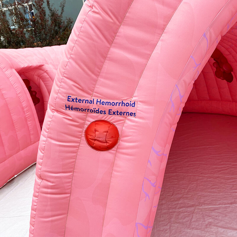 Inflatable the large intestine tunnel