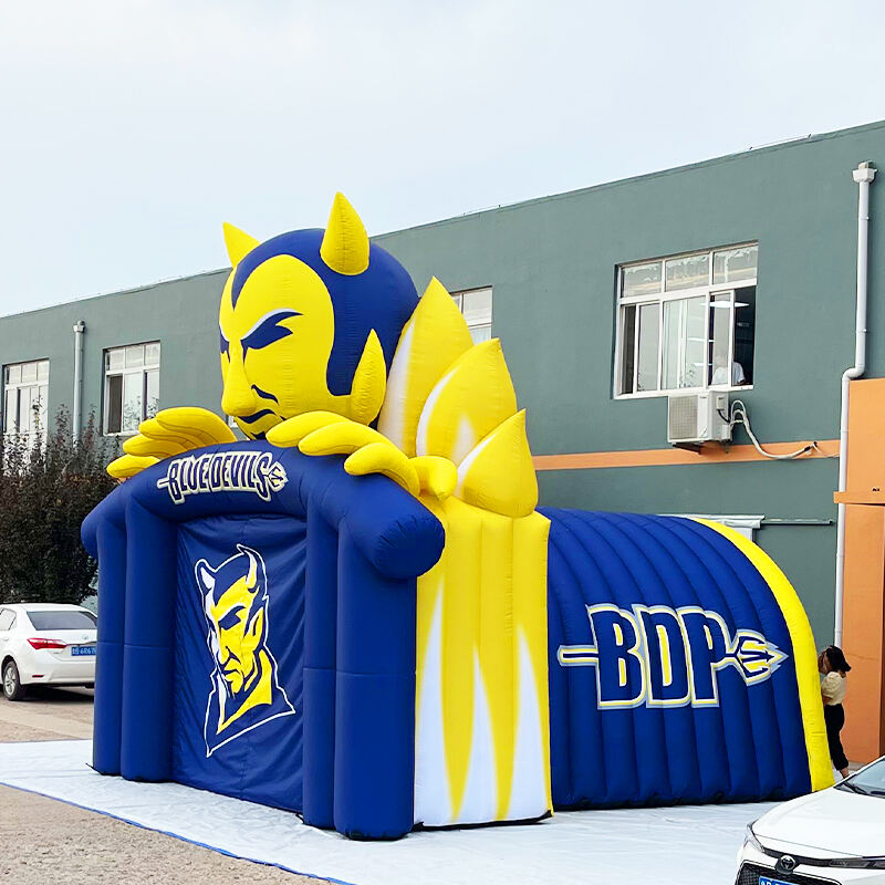 Inflatable Blue Devil tunnel