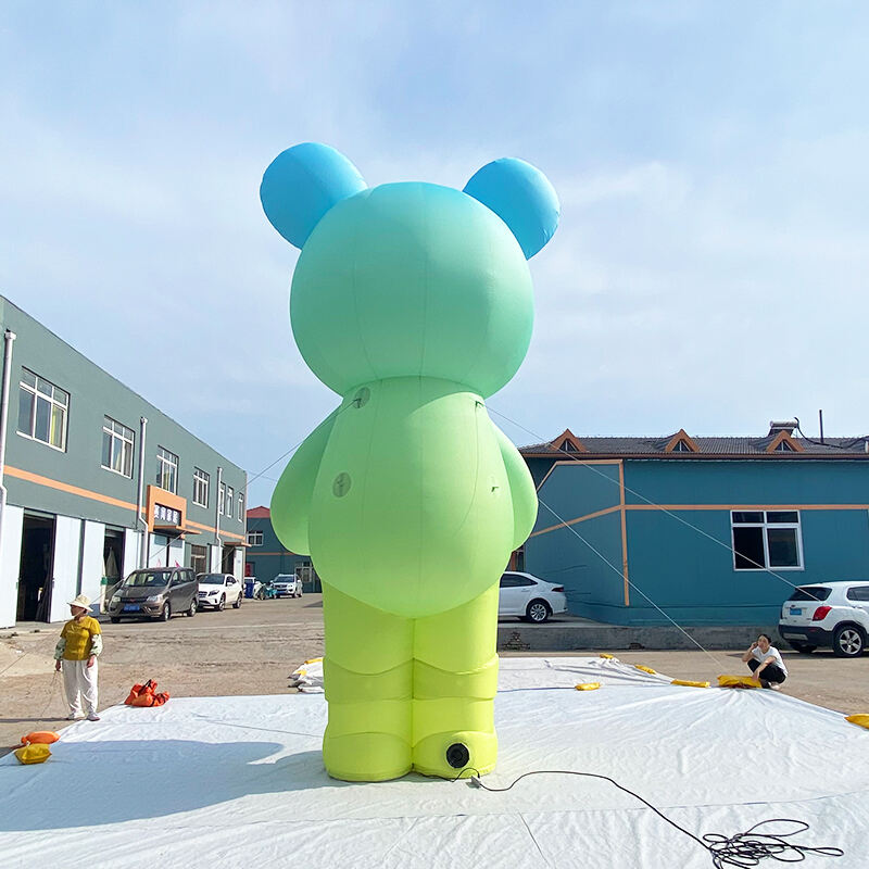 Inflatable gradient bear with lights