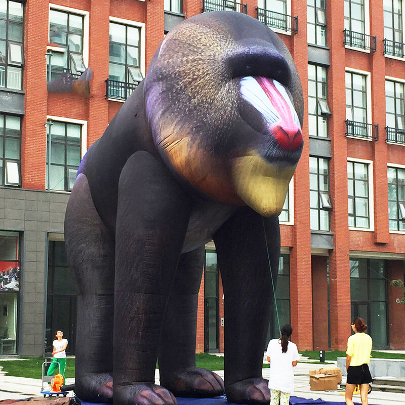 Inflatable giant simulated baboon