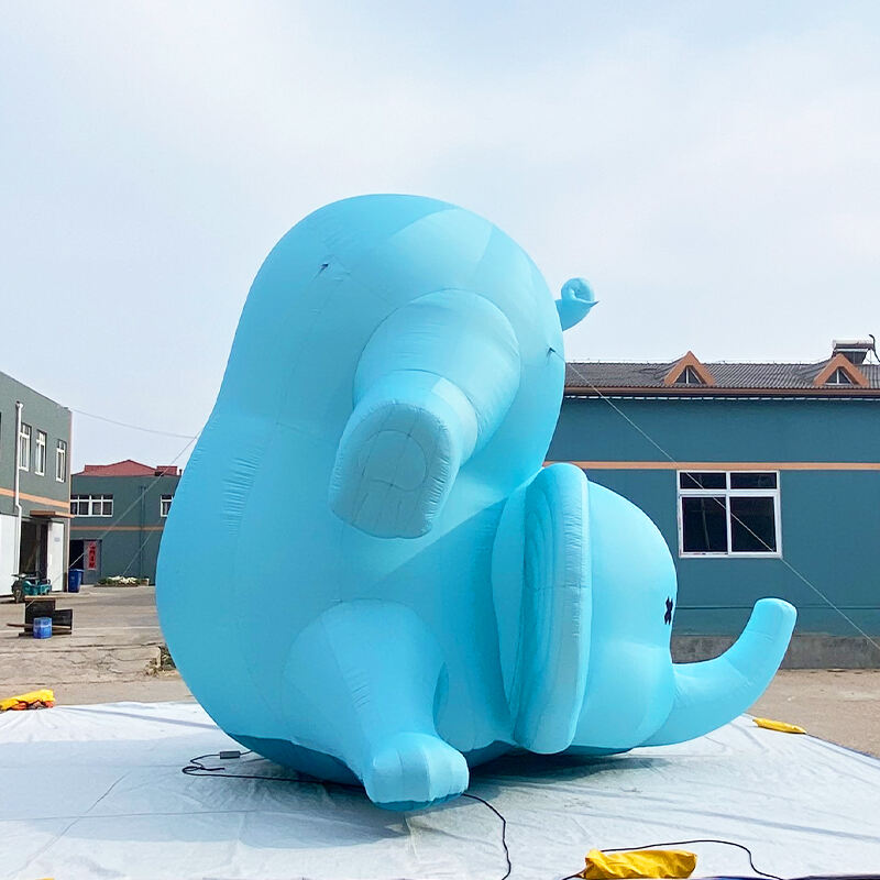 Inflatable blue elephant