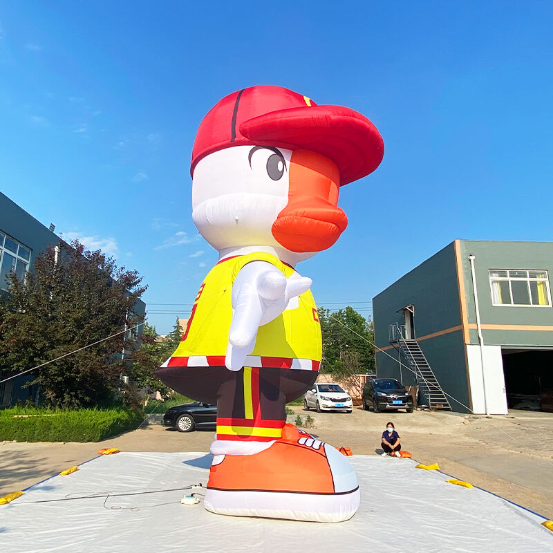 Inflatable Goose in baseball uniform 2