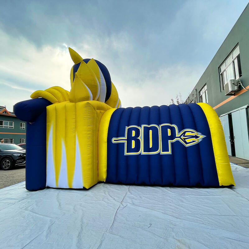 Inflatable Blue Devil tunnel