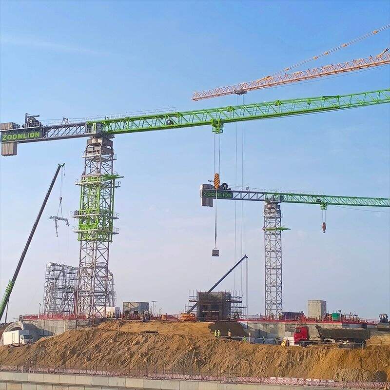 Flat-top tower cranes