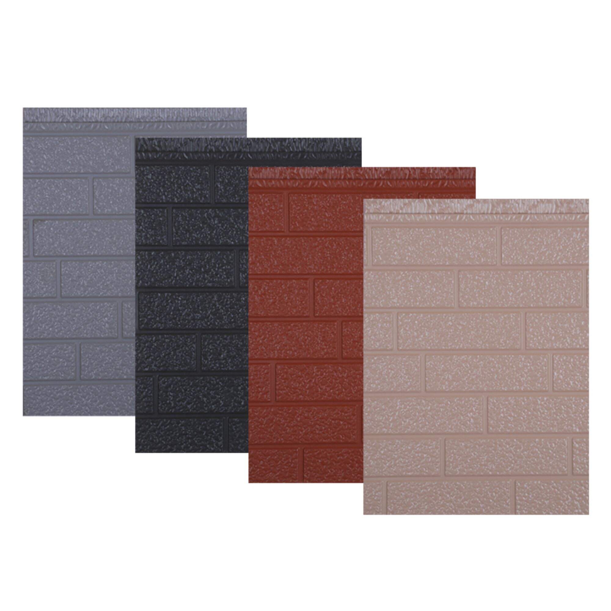 Metal building materials stripe wooden grain polyurethane foam sandwich panels wall insulation sandwich pu foam wall panel