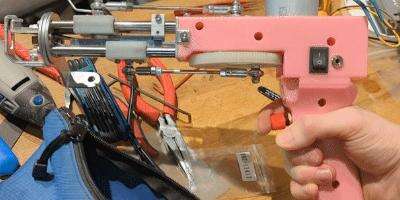 ROBOTIC TUFTING GUN FIRES OFF CNC TEXTILES