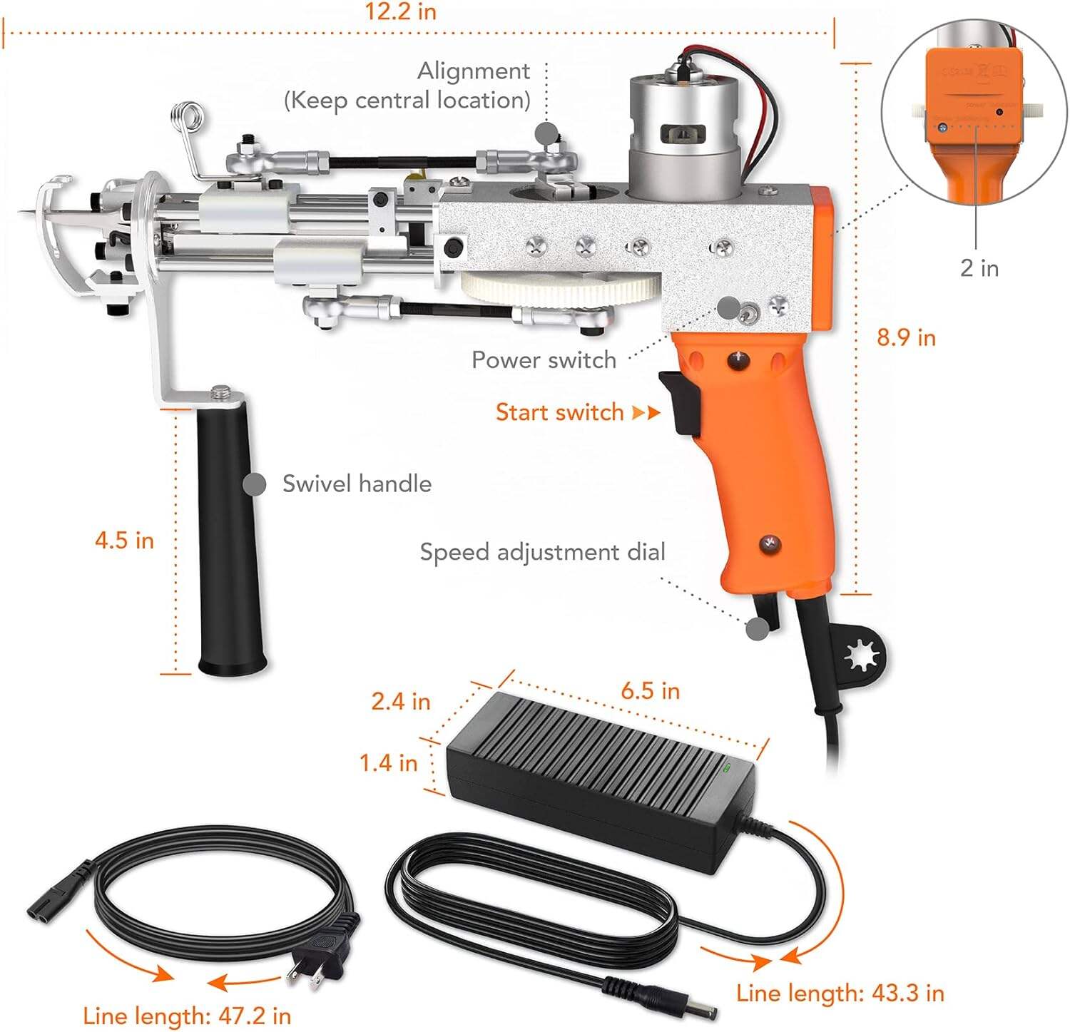 Orange tufted gun