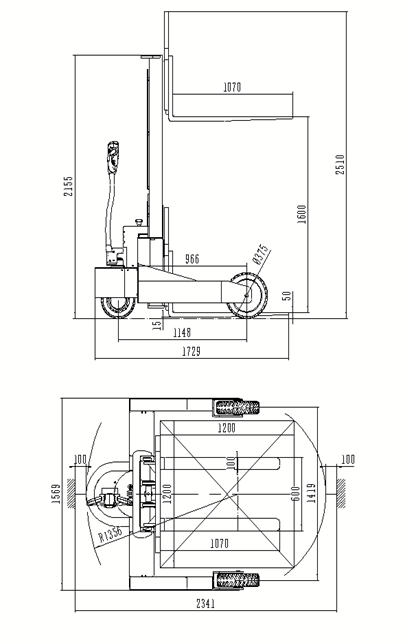 Electric Pallet Stacker Forklift Truck Rough Terrain Pallet Truck hot sale Rough Terrain Pallet Truck Electric supplier