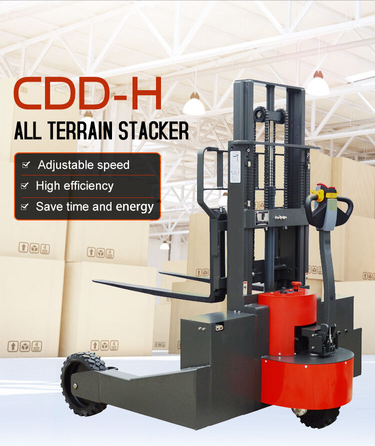 Electric Pallet Stacker Forklift Truck Rough Terrain Pallet Truck hot sale Rough Terrain Pallet Truck Electric details