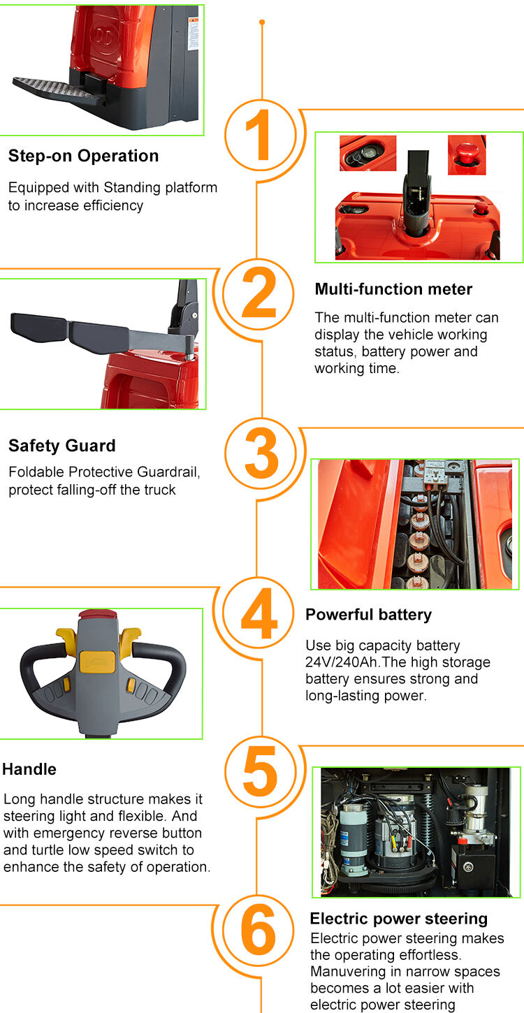 1-3t Electric pallet truck Customized stand-on type pallet truck Chinese factory hot sale supplier