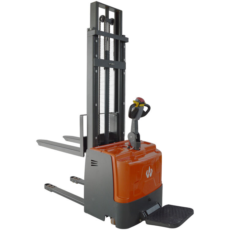 1-3ton Electric Forklift Stacker stand on type hot sale electric pallet stacker Factory direct sales manufacture