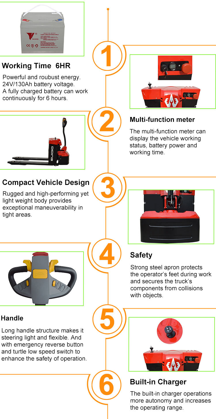 2ton Lithium Battery pallet jack Walkie Mini Electric Powered Pallet Forklift Truck for Warehouse details