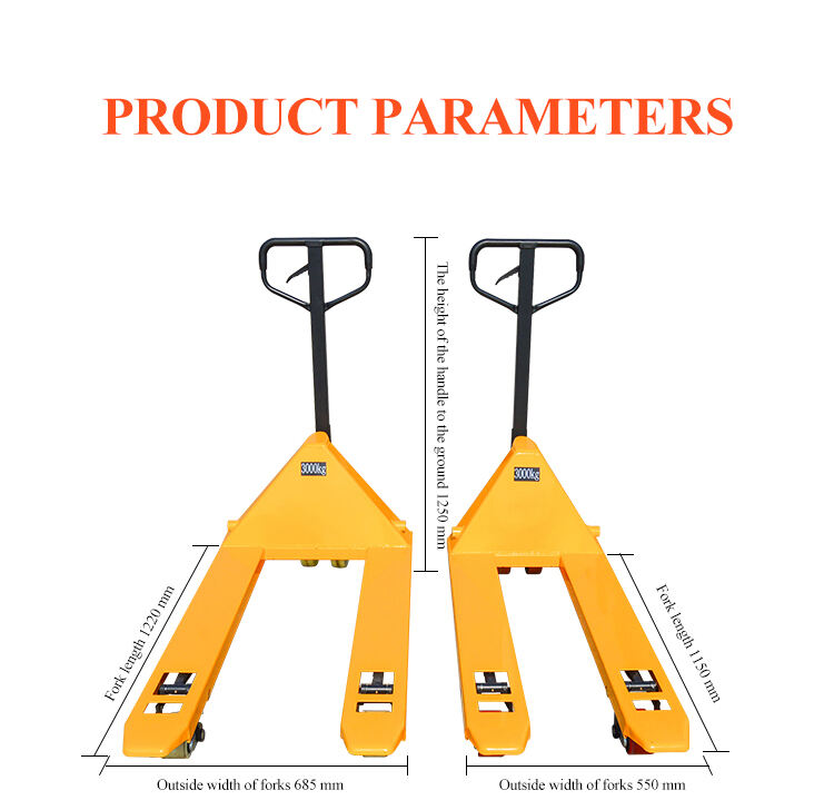 Uni-silent Cheap 2 Ton Hand Pallet Truck diding brand  Manual Hydraulic Jack Trolley with high quality details