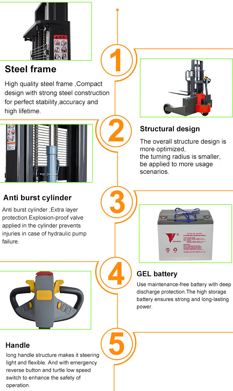 Electric Pallet Stacker Forklift Truck Rough Terrain Pallet Truck hot sale Rough Terrain Pallet Truck Electric manufacture