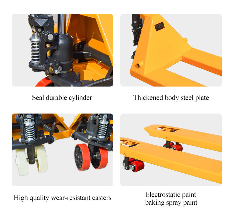 Uni-silent Cheap 2 Ton Hand Pallet Truck diding brand  Manual Hydraulic Jack Trolley with high quality factory