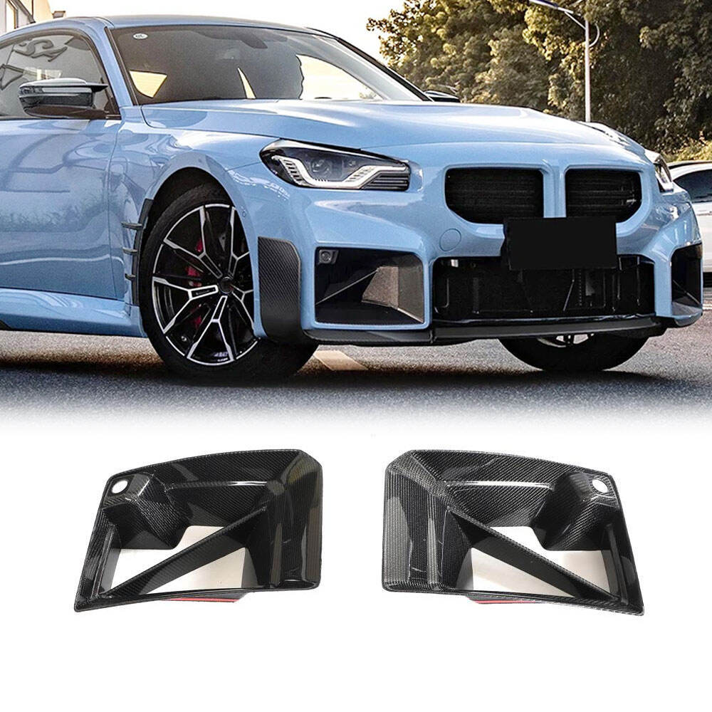 JC-HD573 Fits BMW M2 G87 REAL CARBON Front Air Vent Intake Duct Inserts Cover