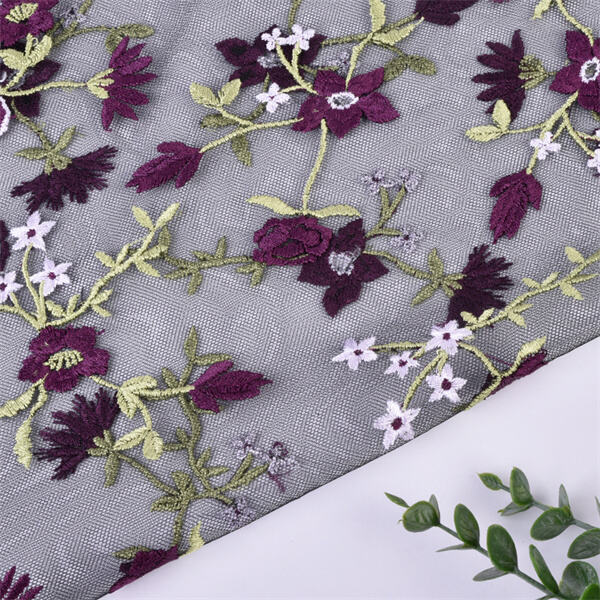 Embroidery on Mesh Fabric