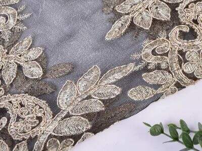 Floral Embroidered Heavy Stretch Sequin Fabric