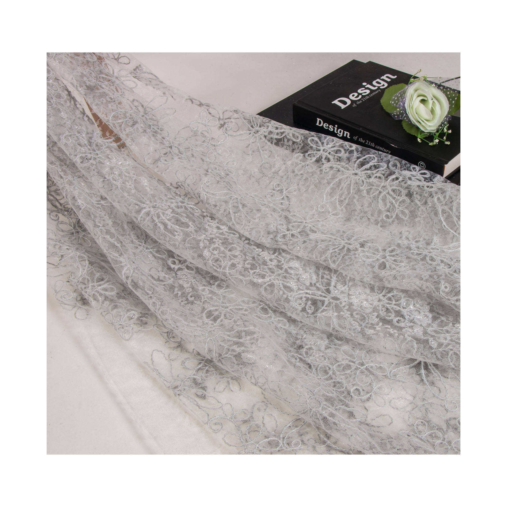 Tulle Mesh Fabrics Factory Knitted Net Yarn For Evening Gowns 100% Polyester Lace Embroidery Fabric