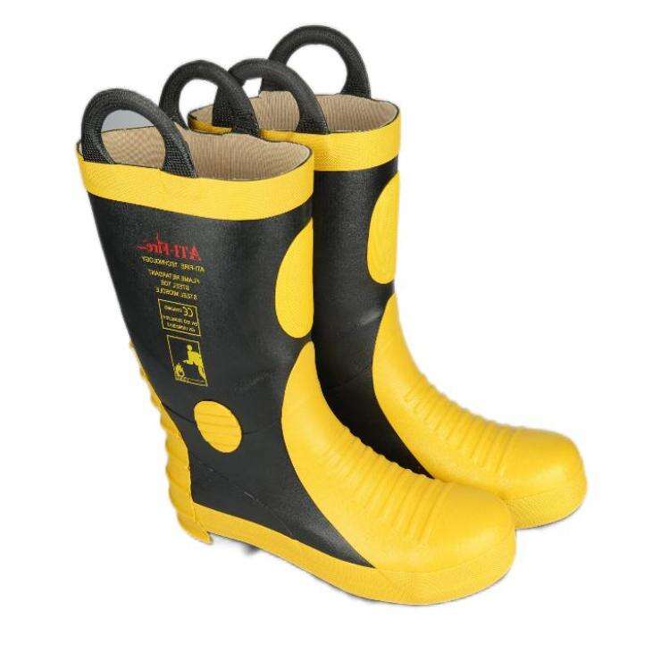 ATI-FIRE EN Fireman Rubber Boots Rubber Handle Steel Cap Steel Midsole