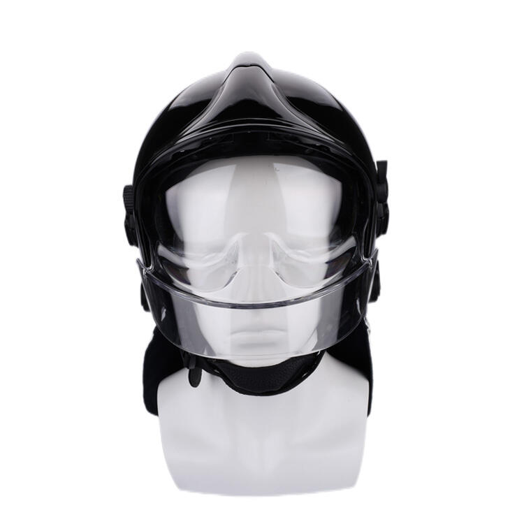 ATI-FIRE EN Europe Type Fireman Helm Kacamata Full Face SEMUA Hitam