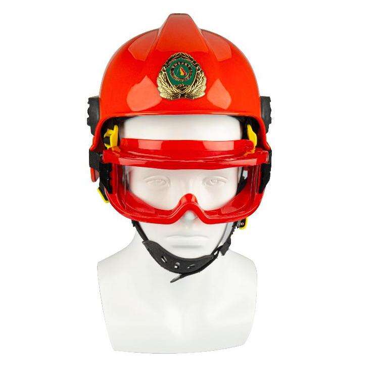 ATI-FIRE EN Orange Fireman Rescue Helmet Goggles Flame Retardant Supports Customization