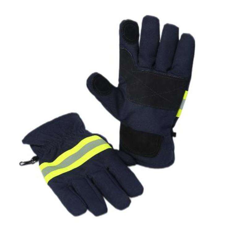 ATI-FIRE EN659 Navy Blue NOMEX Fire Fighting Gloves Short Style Suitable for Firefighting clothing