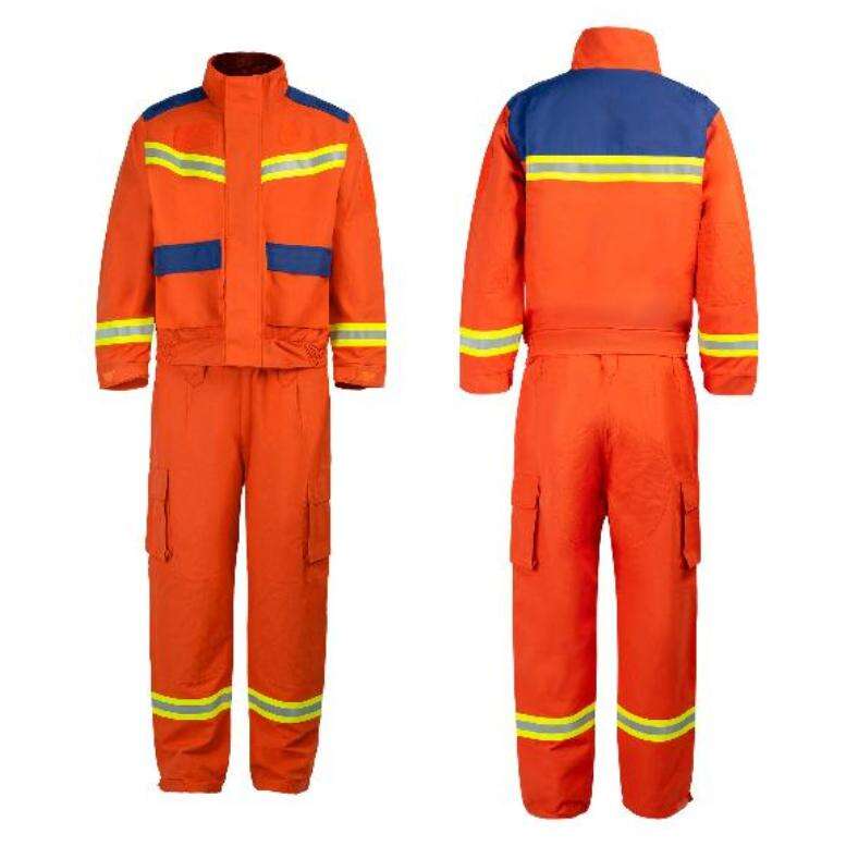 ATI-FIRE EN CERTIFICATED FR Cotton Firefighter Gear Rescue Turnout Gear 1 LAYER